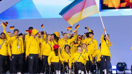 Die deutsche Delegation bei der Eröffnung der University Games. 