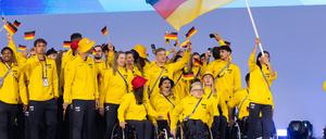 Die deutsche Delegation bei der Eröffnung der University Games. 
