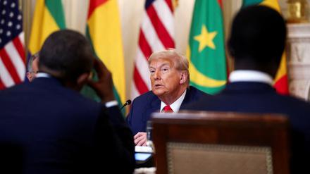 Donald Trump bei einem Treffen mit mehreren afrikanischen Staats- und Regierungschefs.