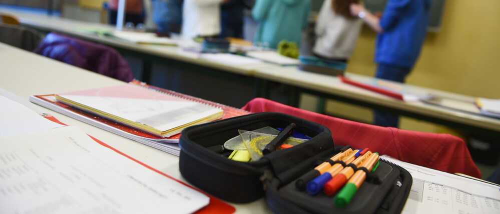 Schüler im Gymnasium.