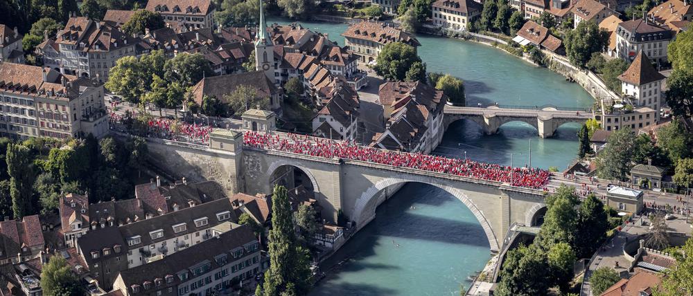 Schön voll war's während der EM in der Schweiz.
