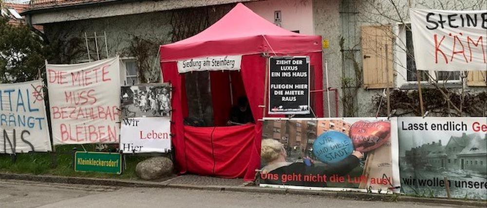 Das Protestcamp in Reinickendorf.