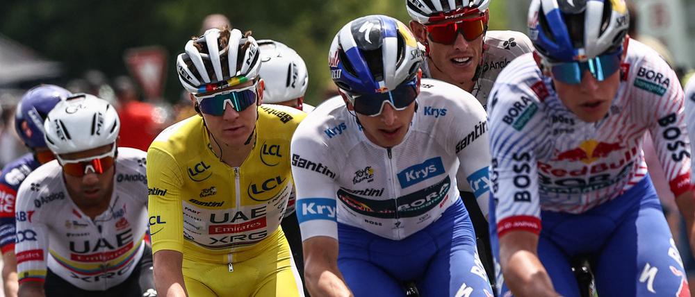 Lipowitz mal vor Pogacar. Zufrieden dürfte am Ende der Tour de France beide Fahrer sein.