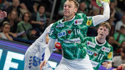 Welthandballer Mathias Gidsel war beim Test in Plau am See bester Füchse-Schütze