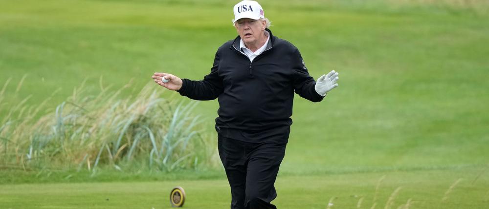 Trump trifft sich am Nachmittag mit EU-Kommissionspräsidentin Ursuala von der Leyen.