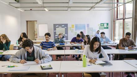 Das Klassenzimmer einer Oberschule
