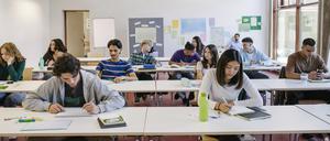 Das Klassenzimmer einer Oberschule