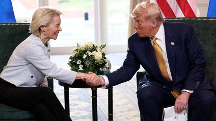 Die Vereinigten Staaten werden künftig Zölle in Höhe von 15 Prozent auf den Großteil der EU-Importe erheben. Zudem verpflichtet das am Sonntag geschlossene Abkommen Europa zum Kauf US-amerikanischer Energieträger und Milliardeninvestitionen.
