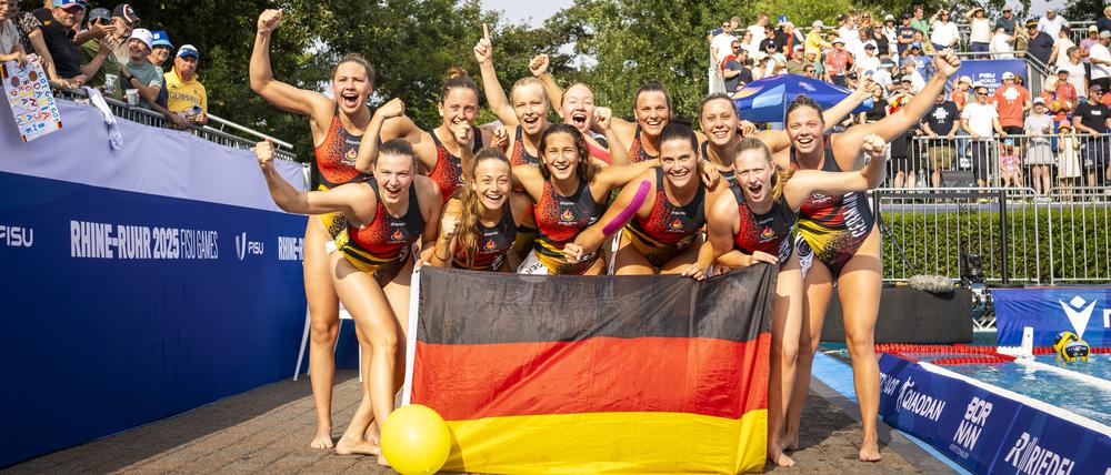 Die deutschen Wasserballerinnen holten Gold bei den World University Games.