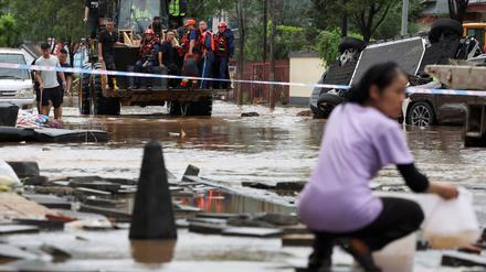 Heftige Regenfälle haben verheerende Schäden in China verursacht.