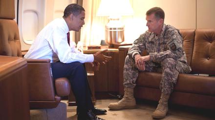 Präsident Barack Obama (links) mit General Stanley McChrystal im Jahr 2009.