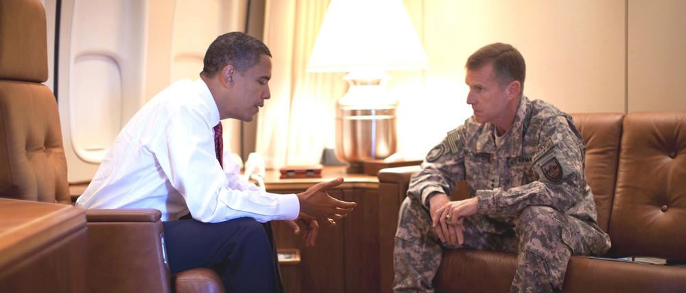 Präsident Barack Obama (links) mit General Stanley McChrystal im Jahr 2009.