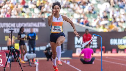 Weitsprung-Olympiasiegerin Malaika Mihambo gehört zu den größten Stars bei den Finals in Dresden.