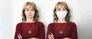 Ein neutraler Gesichtsausdruck. Unter Astrid Steinmetz’ Maske verschwindet er.