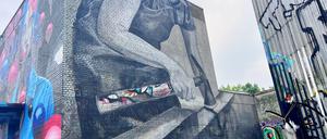 Die indische Streetart-Künstlerin Anpu Varkey hat ein Mural auf dem Berliner Teufelsberg gestaltet.