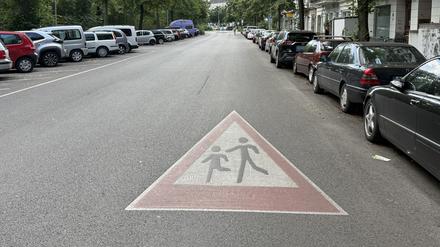 Vollgeparkt: die Blücherstraße in Kreuzberg