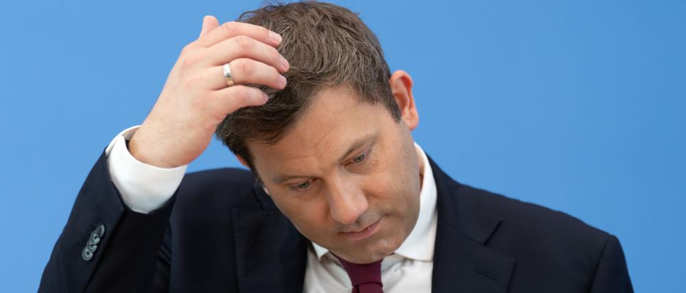 Lars Klingbeil, Vizekanzler und Finanzminister, am Mittwoch in der Bundespressekonferenz.