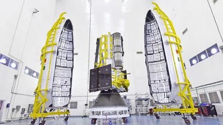 Der NISAR-Satellit im indischen Weltraumbahnhof Satish Dhawan Space Center. (Foto Archiv)