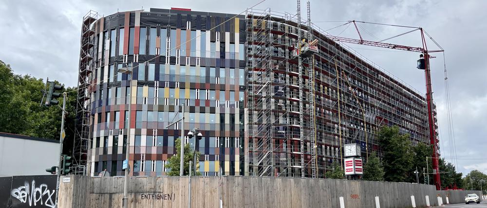 Baustelle des neuen Bürogebäudes für den Bundespräsidenten in der Elisabeth-Abegg-Straße.
