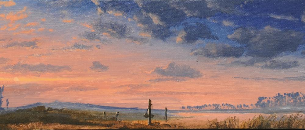 Matthias Koeppels „Havelufer bei Sonnenuntergang“ aus dem Jahr 2013.