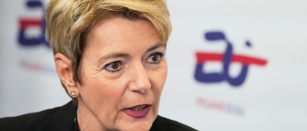 Großes Bedauern über US-Zölle: Bundespräsidentin Keller-Sutter. (Archivbild)