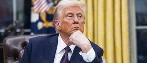 US-Präsident Donald Trump im Oval Office des Weißen Hauses in Washington, D.C..