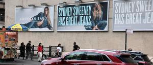 Reklame mit Sydney Sweeney der Jeansmarke American Eagle.