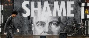 Wandbild „Schande“ in Shoreditch