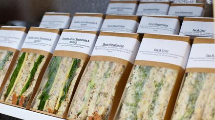 Ein typisches Sandwich, wie es sie überall in England in den Supermärkten und Drogerien gibt.