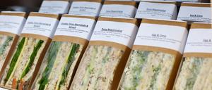 Ein typisches Sandwich, wie es sie überall in England in den Supermärkten und Drogerien gibt.