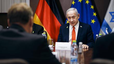 Johann Wadephul CDU, Bundesaussenminister, trifft Benjamin Netanjahu Ministerpraesident von Israel, zu einem gespraech in Jerusalem.