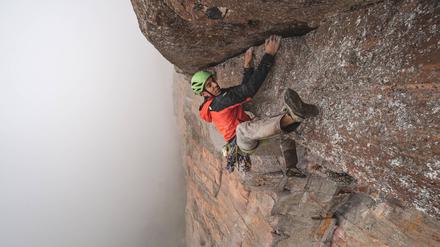 Alex Honnold am Felsen El Capitan, im Yosemite-Nationalpark.