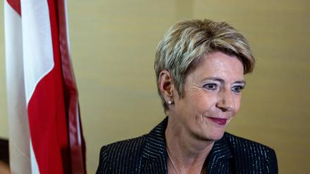 Schweizer Bundespräsidentin Karin Keller-Sutter will mit den USA im Handelsstreit nachverhandeln.