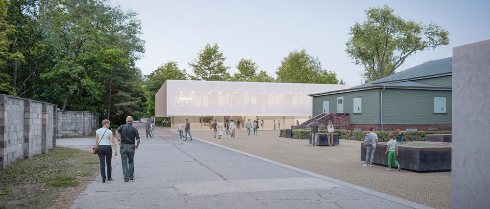 Visualisierung des neuen Besucherinformationszentrums für die KZ-Gedenkstätte Sachsenhausen vom Berliner Architekturbüro Lankes und Koengter.