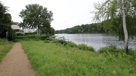 Der ehemalige Postenweg an der deutsch-deutschen Grenze in Potsdam.