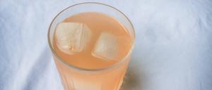 Grapefruit-Limonade, fermentiert mit Ginger-Bug-Kultur. Aufgenommen am 5.8.25