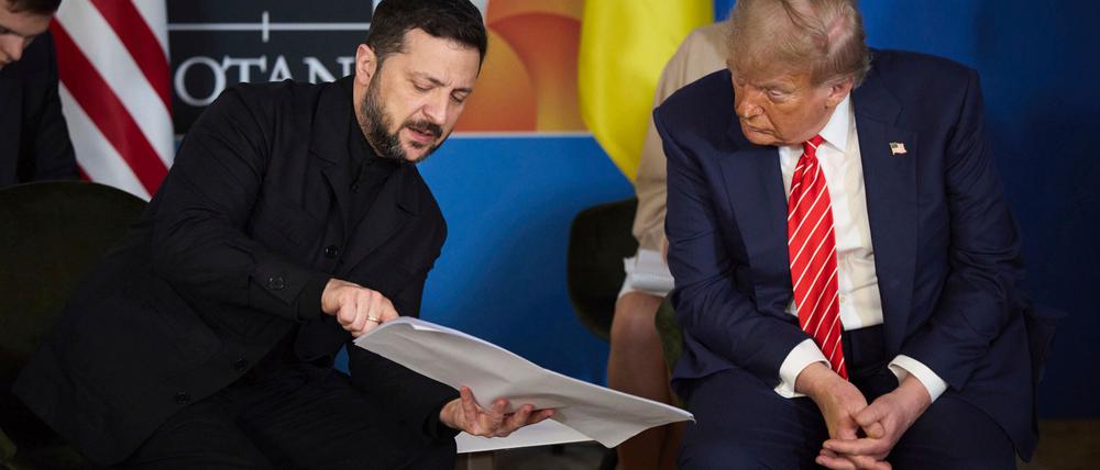 Die Beziehungen zwischen dem ukrainischen Präsidenten Wolodymyr Selenskyj und US-Präsident Donald Trump sind nicht immer leicht gewesen. In einem Telefonat haben sie nun ihre Positionen zu Russland abgestimmt. (Archivbild)
