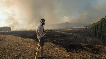 Das Feuer in Südfrankreich breitete sich rapide aus.