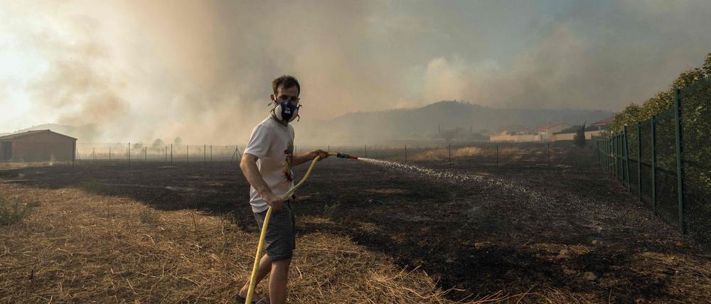 Das Feuer in Südfrankreich breitete sich rapide aus.