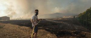 Das Feuer in Südfrankreich breitete sich rapide aus.