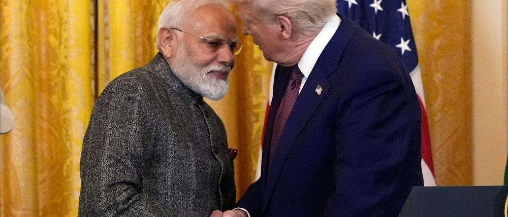 Im Februar hatte Indiens Premierminister Modi dem US-Präsidenten einen Besuch in Washington abgestattet. (Archivbild)