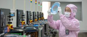 Halbleiterproduktion in China: US-Präsident Donald Trump droht mit Zöllen auf Chip-Importe.