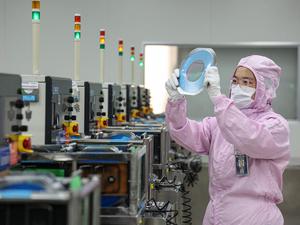 Halbleiter-Produktion in China.