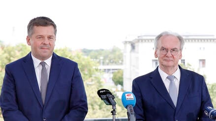 Sven Schulze und Reiner Haseloff
