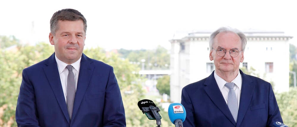 Sven Schulze und Reiner Haseloff