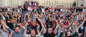 Minsk im Sommer 2020: Zu Hunderttausende gingen die Menschen aus Protest gegen das Lukaschenko-Regime auf die Straße. 