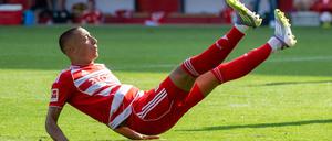 Marin Ljubicic hatte gegen Piräus die beste Chance für Union – und vergab sie kläglich.