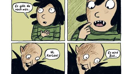 Eine Szene aus dem Comic „Der Zahn“ von Ayse Klinge.