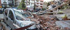 Zerstörtes Viertel der Stadt Sindirgi in der westtürkischen Provinz Balikesir.