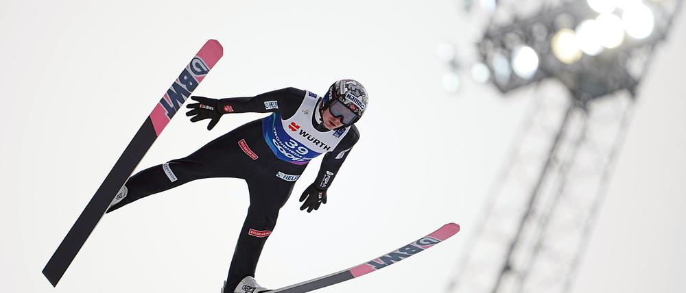 Verliert er nachträglich noch Gold? Norwegens Skispringer Marius Lindvik.